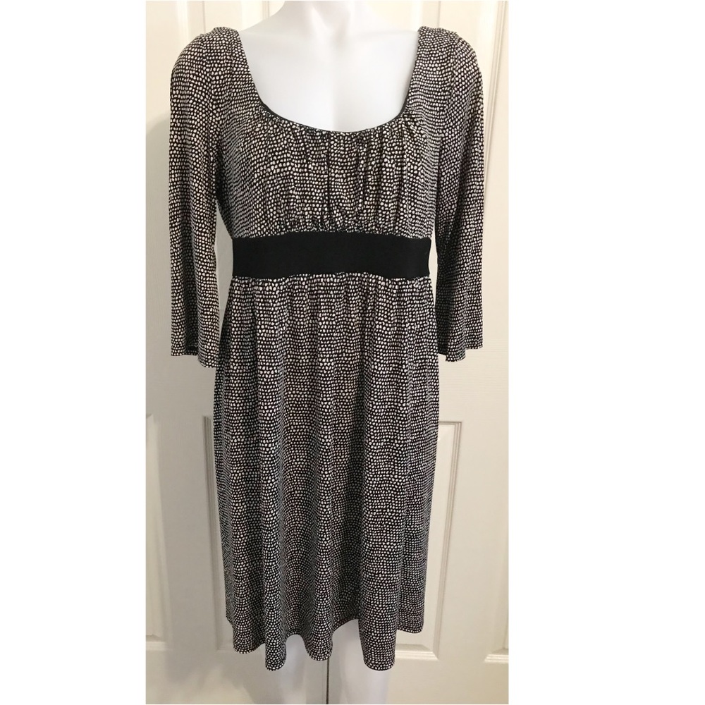 Tiana B, Babydoll Style Patterning Dress - Picture 2 of 7